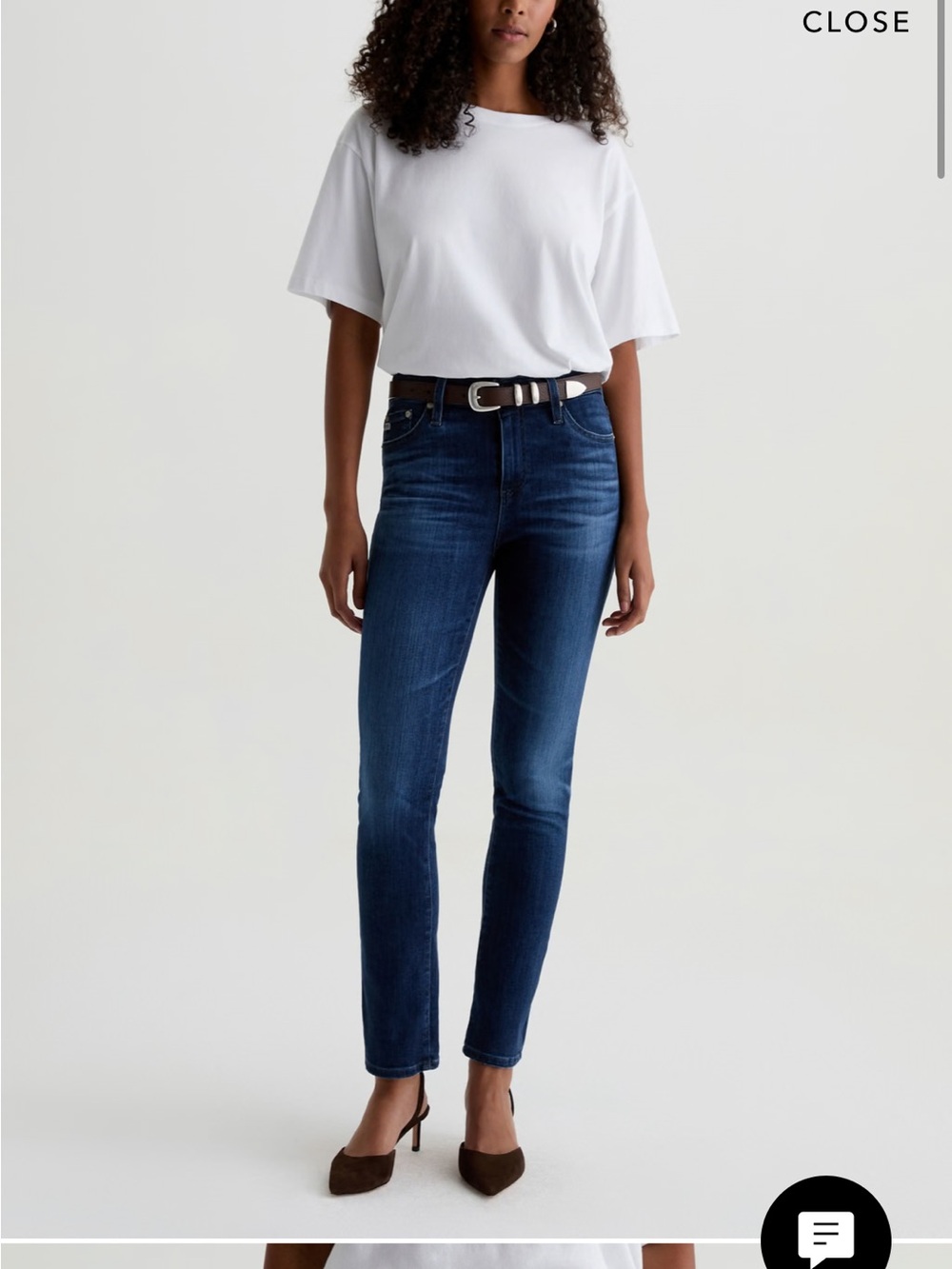 AG Mari Mid-rise slim straight denim size 29